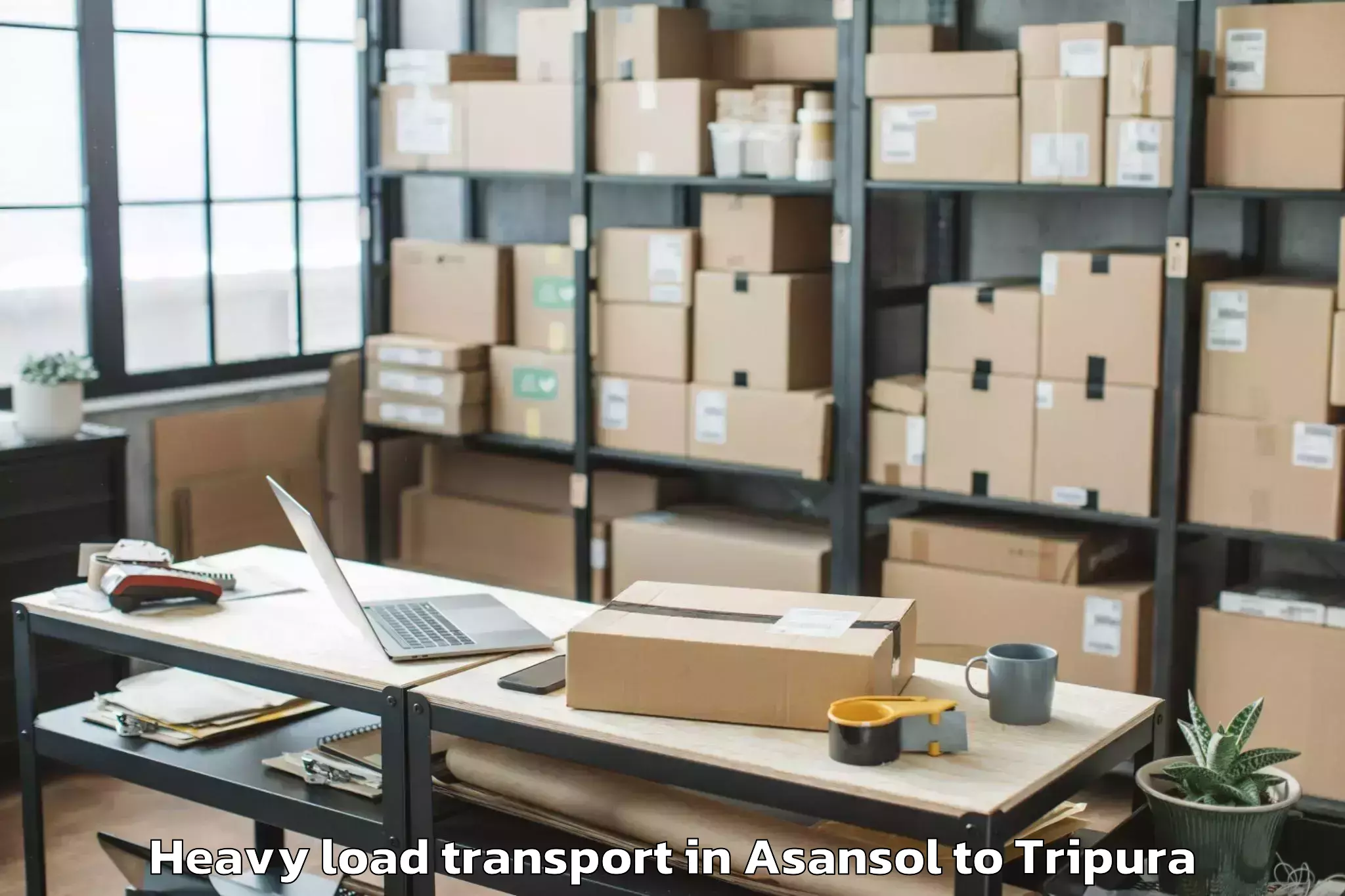 Book Asansol to Manughat Heavy Load Transport Online